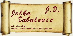 Jelka Dabulović vizit kartica